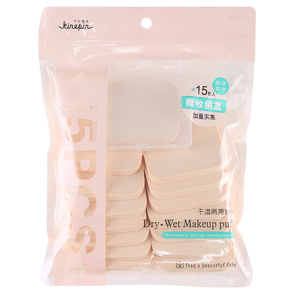 Kinepin พัฟแต่งหน้าแพ็ค 15 ชิ้น (J0557)