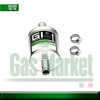 GI Gas Filter with Clamps- กรองแก๊ส Gi LPG/NGV ขนาด 12*12 มม