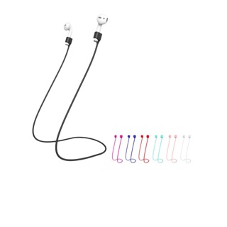 สายคล้องหูฟังบลูทูธ ซิลิโคน กันหาย ดูดซับแม่เหล็ก สีแคนดี้ สําหรับ Airpods