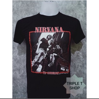 เสื้อยือคอกลม สกรีนลาย NIRVANA