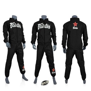 Fairtex Vinyl Sweat Suit (Jacket and Pants) BK