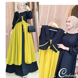 Chafani MAXI ชุดเสื้อคลุมมุสลิม BABBYDOLL 2in1 และ Gamis ตัวนอก สําหรับวัยรุ่น