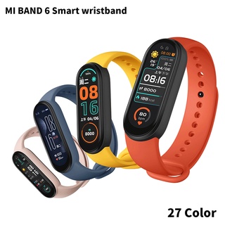 สายนาฬิกาข้อมือซิลิโคน แบบเปลี่ยน สําหรับ mi Band 5 6 7