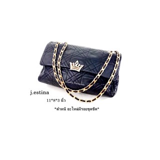 กระเป๋ามือสอง กระเป๋าสะพายครอสบอดี้ สายโซ่ J.estina crossbody