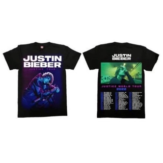 เสื้อยืดโอเวอร์ไซส์🔥 เสื้อยืด Justin Bieber เสื้อยืดแขนสั้น ป้าย Rock yeah 🔥S-4XL