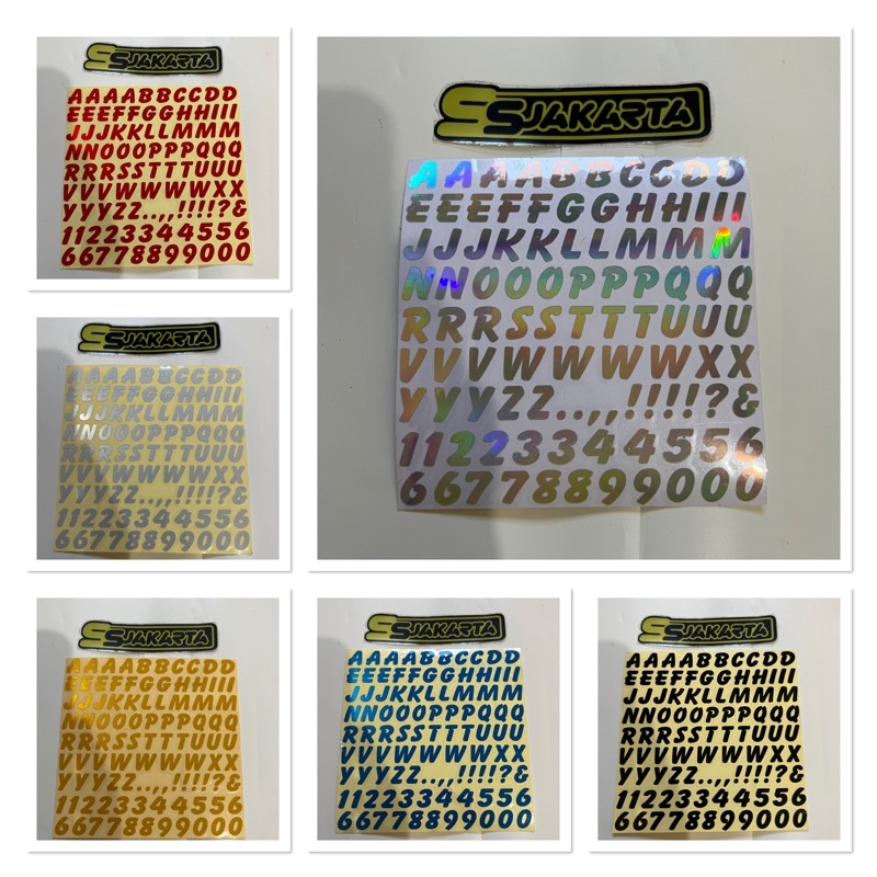 สติ๊กเกอร์ ALPHABET, NUMBERS, LETTERS, ชุดตัด