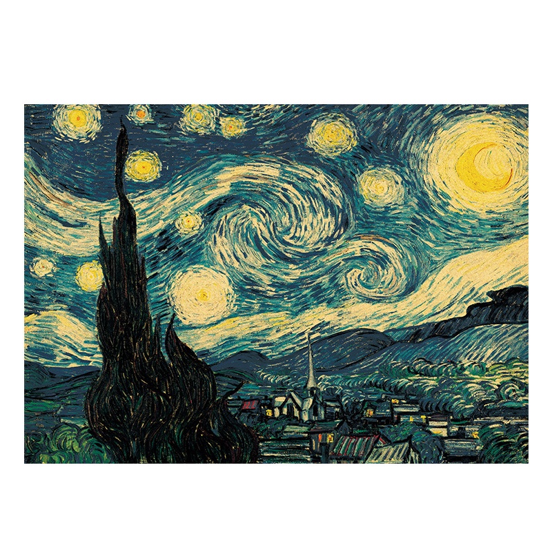 โปสเตอร์กระดาษคราฟท์ ลายศิลปะแวนโก๊ะ สไตล์วินเทจ ขนาด รูปที่ 4