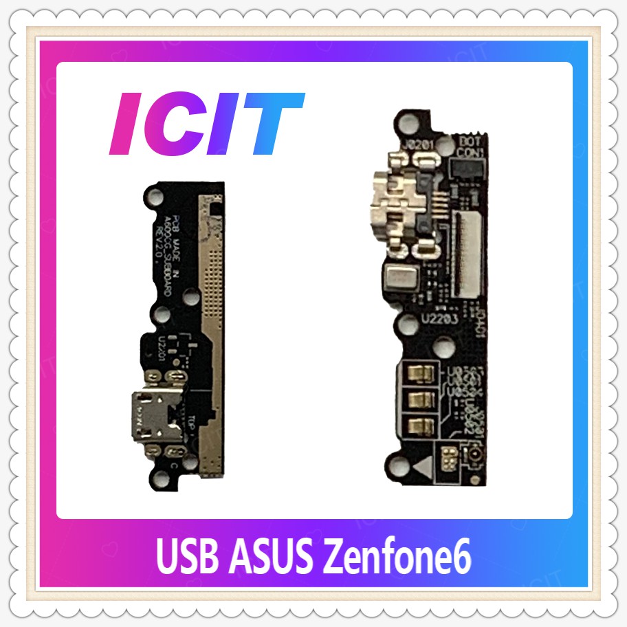 USB Asus Zenfone 6/Zen6/Z002  อะไหล่สายแพรตูดชาร์จ  Charging Connector Port Flex Cable（ได้1ชิ้นค่ะ) 