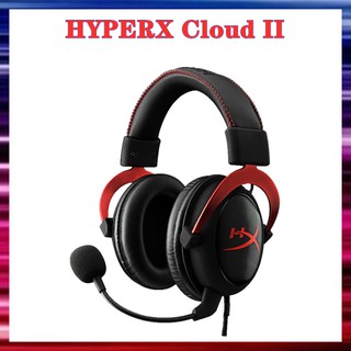 HyperX Cloud II - Gaming Headset, 7.1 Surround Sound, Memory Foam Ear Pads, Durable Aluminum Frame, Detachable Microphone, Works with PC, PS5, PS4, Xbox Series X|S, Xbox One – Red