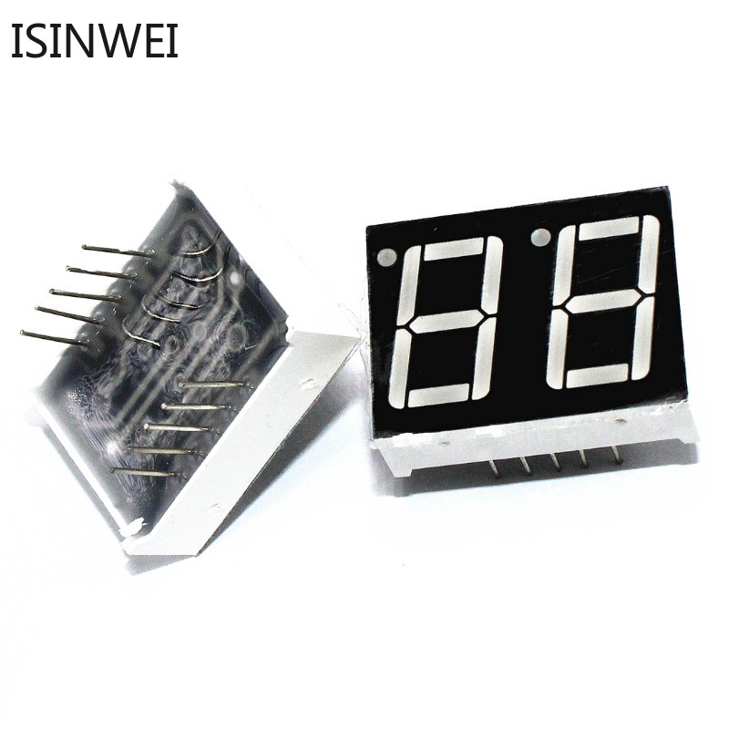 2 bit 2 bit ทั่วไป cathode/anode หลอดไฟดิจิตอล 0 . 56 นิ้วสีแดง led 7 segment 5 ชิ้น