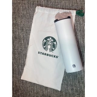 แก้ว starbucks แถมถุงผ้า ของแท้มือ1 stainless steel white with siren badge tumbler 16oz