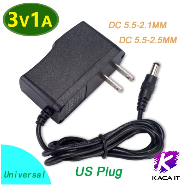 3V1A AC 100 V-240 V Power DC 3V 1A 1000mA Universla แหล่งจ่ายไฟปลั๊ก US