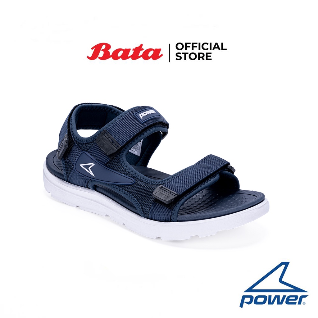 Bata บาจา ยี่ห้อ Power รองเท้าแตะแบบรัดส้น สวมใส่ง่าย น้ำหนักเบา รองรับน้ำหนักเท้า สำหรับผู้ชาย รุ่น Parker สีกรมท่า 8189018