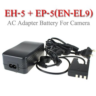 EH-5 + EP-5 AC Adapter Battery EN-EL9 for Nikon Camera D40 D60 D3000 D5000แบตเตอรี่แบบเสียบปลั๊กไฟ