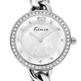 Kimio นาฬิกาข้อมือผู้หญิง สีเงิน/หน้าปัดสีขาว สายสแตนเลส รุ่น KW6035