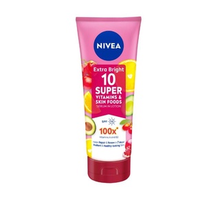 นีเวีย Nivea Extra Bright 10 Super Vitamin &amp; Skin Food Serum 320ml