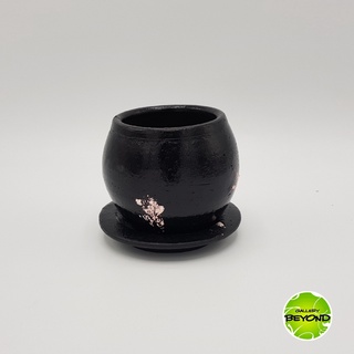 กระถางต้นไม้เพ้นท์สี (Art Plant Pots) - Black Cool (S size) - Handmade by Belgian Artist Paul De Blieck