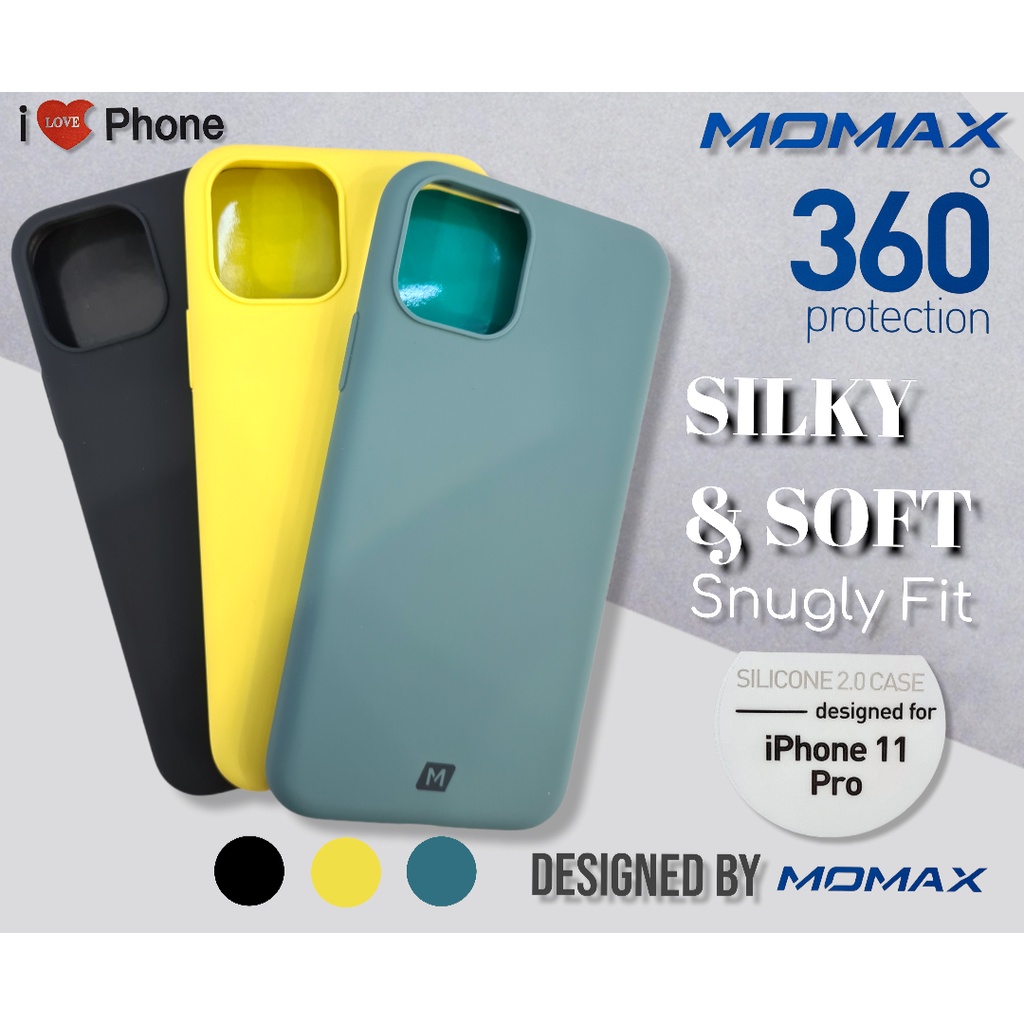 เคส Momax Silky&Soft 360Protection Silicone Case For iPhone 11 Pro