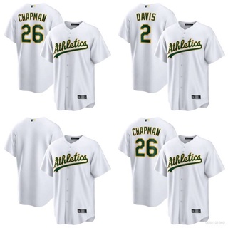 เสื้อกีฬาเบสบอล เสื้อคาร์ดิแกน ลายทีม BSB MLB Oakland Athletics Chapman Davis สําหรับผู้ชาย ผู้หญิง