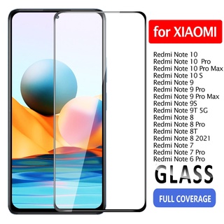 ฟิล์มกระจกเต็มจอ สำหรับ Xiaomi Redmi  Note 8 9 10 Pro  Redmi Note 10 S 9S 9T 8T 6 7 8 Pro ฟิล์มเต็มจอ  ฟิล์มกันกระแทก