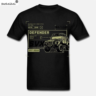 เสื้อยืด พิมพ์ลาย Defender Svx Off Road Rover 90 110 แฟชั่นสําหรับผู้ชาย