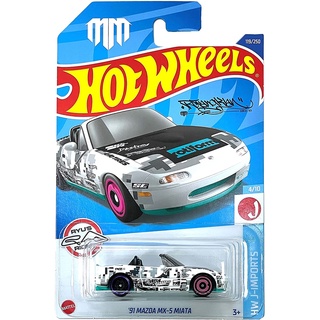 รถเหล็ก HOTWHEELS ของแท้ 91 Mazda MX-5 Miata (HW2022_#119)