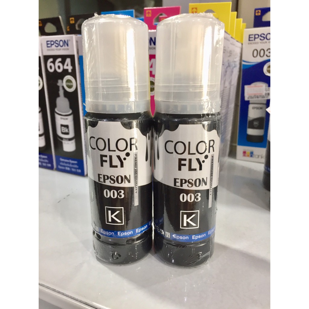 EPSON 003 BK 100 ml. BK - Color Fly แพ็ค2ขวด