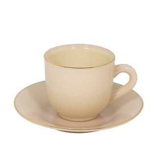 PEARL แก้วเนื้อมุก CL 60 - ถ้วยคัพสีลาเต้พร้อมจานรอง (Latte cup with saucer)