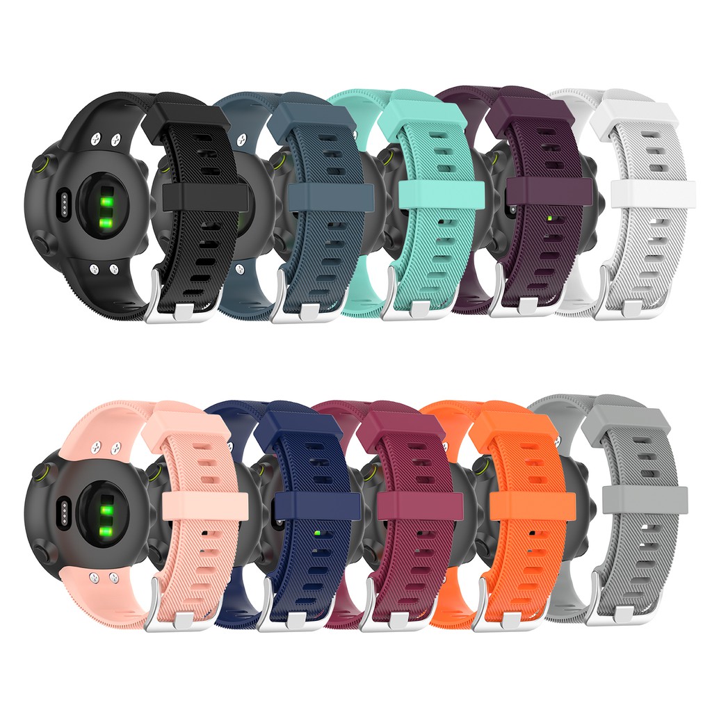 สายนาฬิกาข้อมือซิลิโคนสำหรับ Garmin Forerunner 45