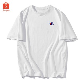 🔥พร้อมส่ง🔥 Champion เสื้อยืด เสื้อครอป ฝ้าย เสื้อยืดสีพื้น