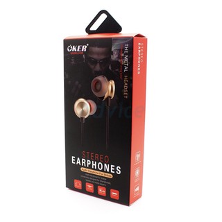 OKER Stereo Earphones หูฟัง+ไมค์ Model: H123 สีดำ