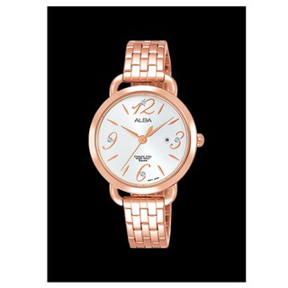ALBA Ladies Dial Rose Gold นาฬิกาข้อมือผู้หญิง สแตนเลสแท้ รุ่น AH7N18X1 (สีโรสโกลด์)