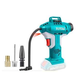 TOTAL TACLI2001 ปั๊มลมมินิแบตเตอรี่ไร้สาย ปั้มลมแบตเตอรี่ 20V ขนาด 150PSI (10BAR) เครื่องเปล่า