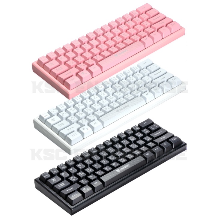 NUBWO NK-38 Wizardy Mini Keyboard 60% สีขาว/ชมพู/ดำ
