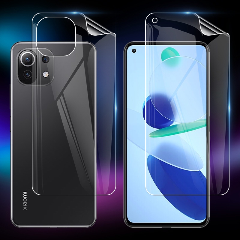 ฟิล์มไฮโดรเจล TPU นิ่ม แบบใส บางพิเศษ เต็มจอ ด้านหน้า และหลัง สําหรับ Xiaomi Mi 11 Lite 5G NE 6.55 น