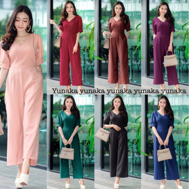 จั้มสูท สาวXL ใส่ได้ ทรง ขายาวคอวี แขนตุ๊กตา ลดราคา รีวิว ราคา ราคาส่ง เดรส jumpsuit318