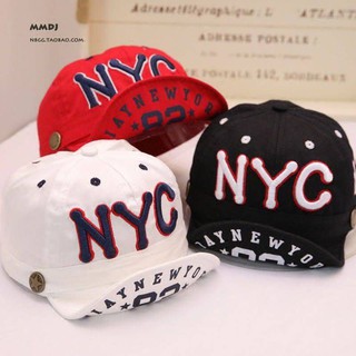 ✔พร้อมส่ง✔หมวกแก๊ปเด็ก ปัก NYC พับปีกได้ หมวกนำเข้า