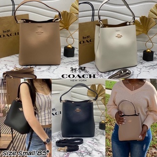 Coach  SMALL TOWN BUCKET BAG COACH 1011 (Small 8.5”) สีพื้น