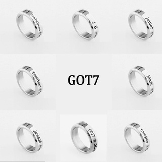 แหวนเหล็กไทเทเนียม Kpop Got7 Got 7 สําหรับนักเรียนนักศึกษา Got7 เมมเบอร์