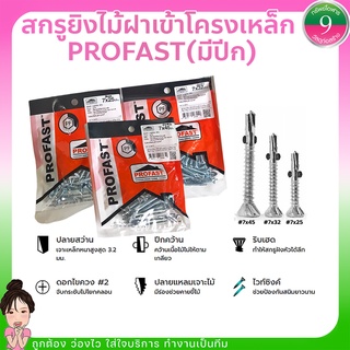 Profastสกูรปลายสว่านยึดไม้ฝากับโครงเหล็ก(มีปีก) แบบถุง