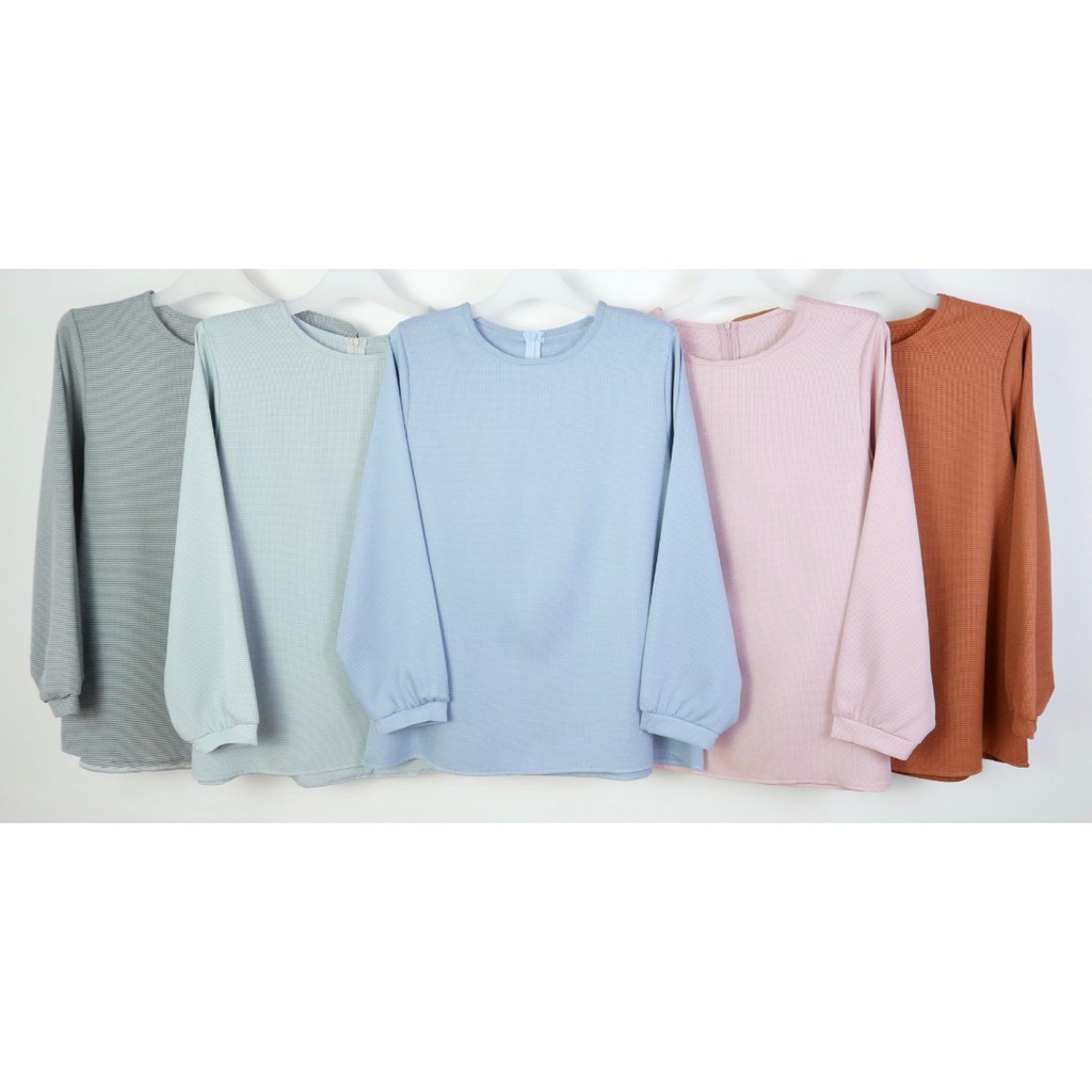 4589 [Amoree] ✨ เสื้อเบลาส์ผ้าเครปมุสลิม FIT TO