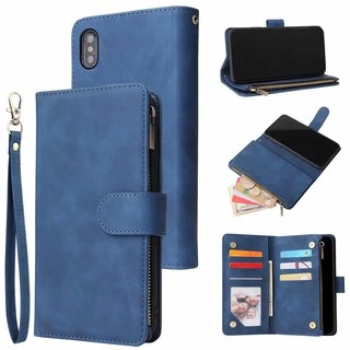เคส Phone Case for iPhone 17 Pro 16 15 14 13 12 11 6 6s 7 8 Plus Se 2 3 2022 2020 new X Xs Max Zipper เคสเคสโทรศัพท์หนังฝาพับพร้อมช่องใส่บัตรสําหรับ