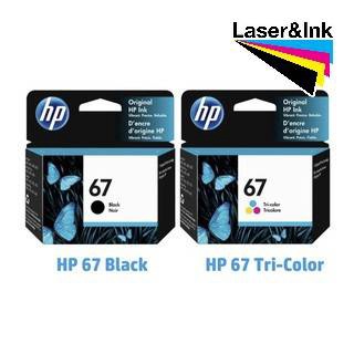 หมึกอิงค์เจ็ท HP 67 Black(3YM56AA) และ  HP 67 Tri-Color(3YM55AA)