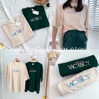 VACANCY เสื้อโอเวอร์ไซส์ OVERSIZE ผ้าคอตตอน 100 % พิมพ์ลายสุดคิ้วววว พร้อมส่ง