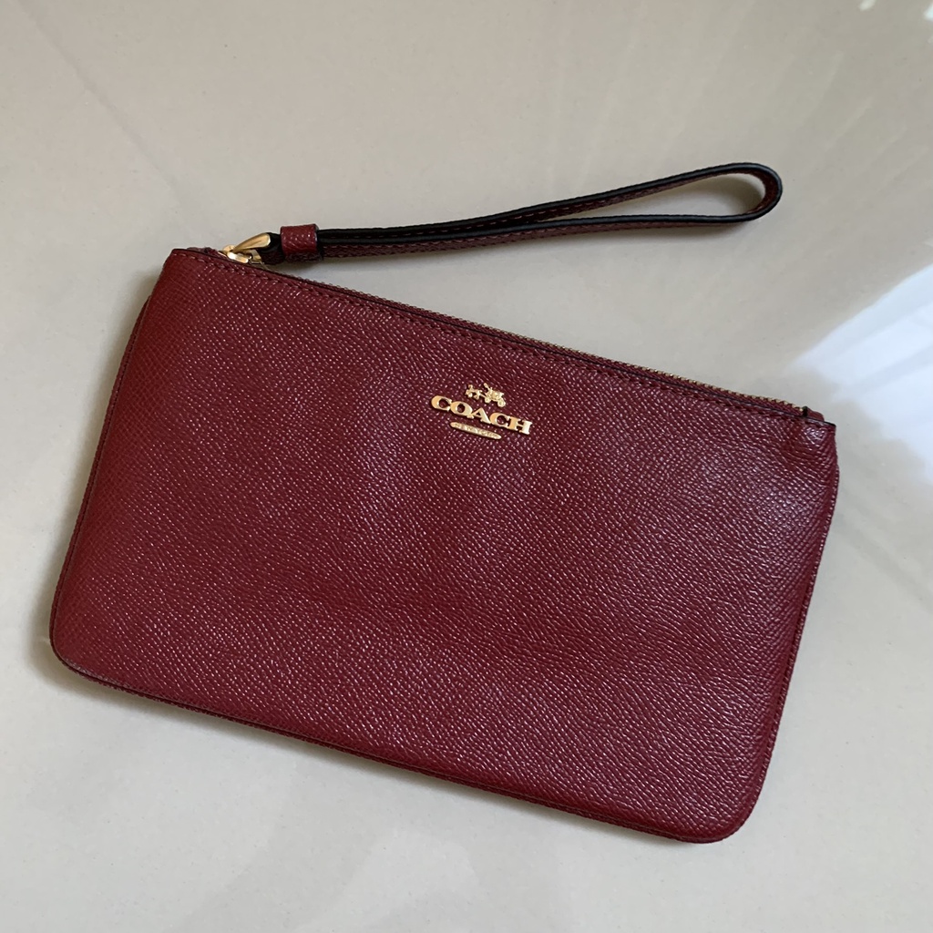 COACH LARGE WRISTLET กระเป๋าคล้องมือ ไซส์ L 1 ซิป ขนาด 7.75 นิ้ว