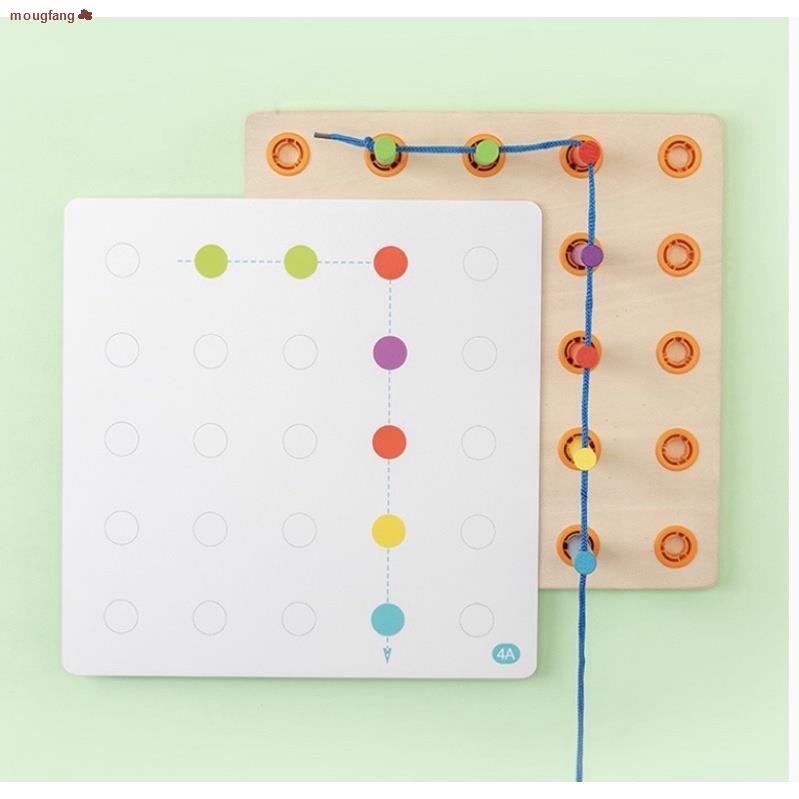 จุดประเทศไทยของเล่นมอนเตสซอรี่ Stick Threading Board สร้างรูป ร้อยเชือก ...