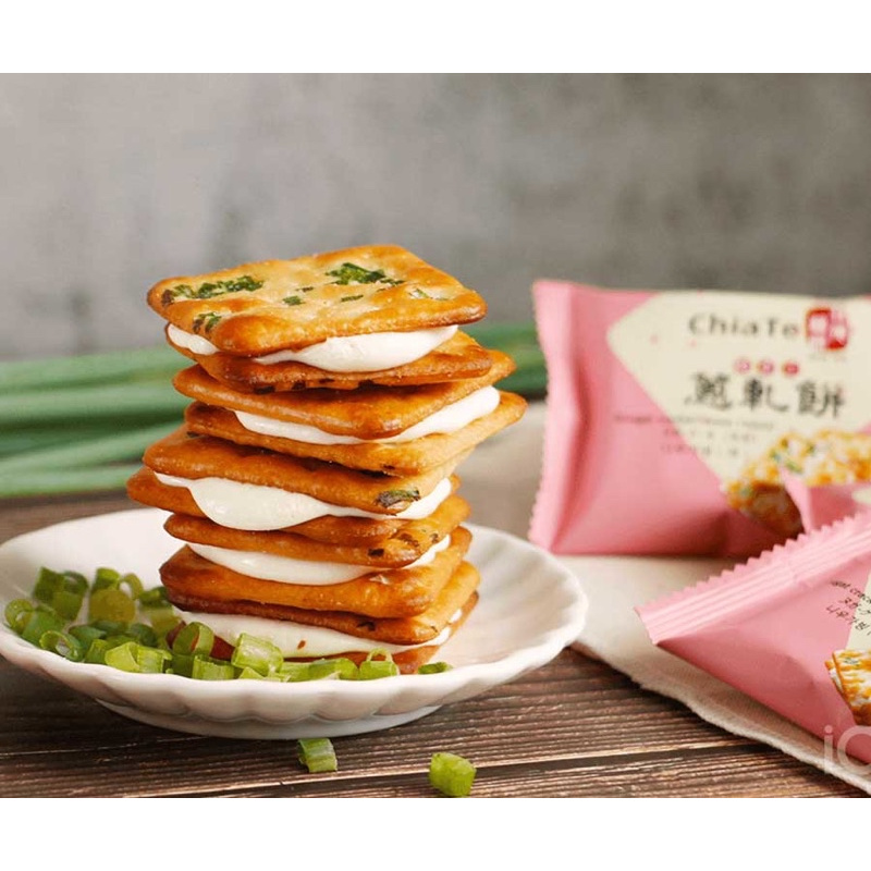 🔥พร้อมส่งจากไต้หวัน‼️แครกเกอร์นูกัตต้นหอม Chiate Sugar&Spice🐮 Nougat เจียเต๋อ 佳德蔥軋餅 ขนมไต้หวัน 🇹🇼