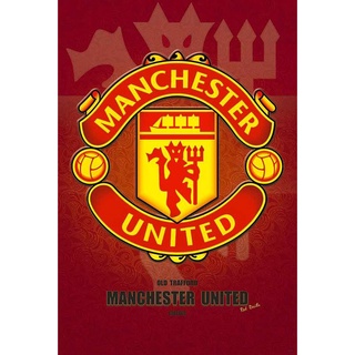 โปสเตอร์ แมนเชสเตอร์ยูไนเต็ด Manchester United แมนยู โลโก้ f…