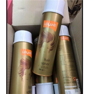 LOLANE Hair spray for Extra body โลแลน แฮร์ สเปรย์ เอ็กซ์ตร้า บอดี้ สีทอง สเปรย์ฝุ่น  ( 350มล. )