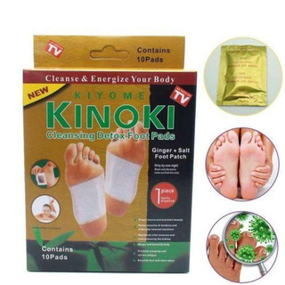 Eco kinoki detox foot patch pad GOLD กล่องทอง ( 10 กล่อง ) ฟุตแพท แผ่นแปะเท้า แผ่นแปะฝ่าเท้า ดีท็อกซ์เท้า ดูดสารพิษ